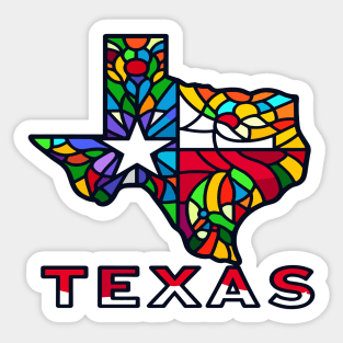 Texas Stained Glass Sticker
